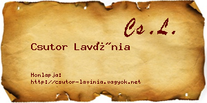 Csutor Lavínia névjegykártya